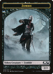 Knight // Zombie Double-Sided Token (Game Night) [Core Set 2019 Tokens] | Yard's Games Ltd