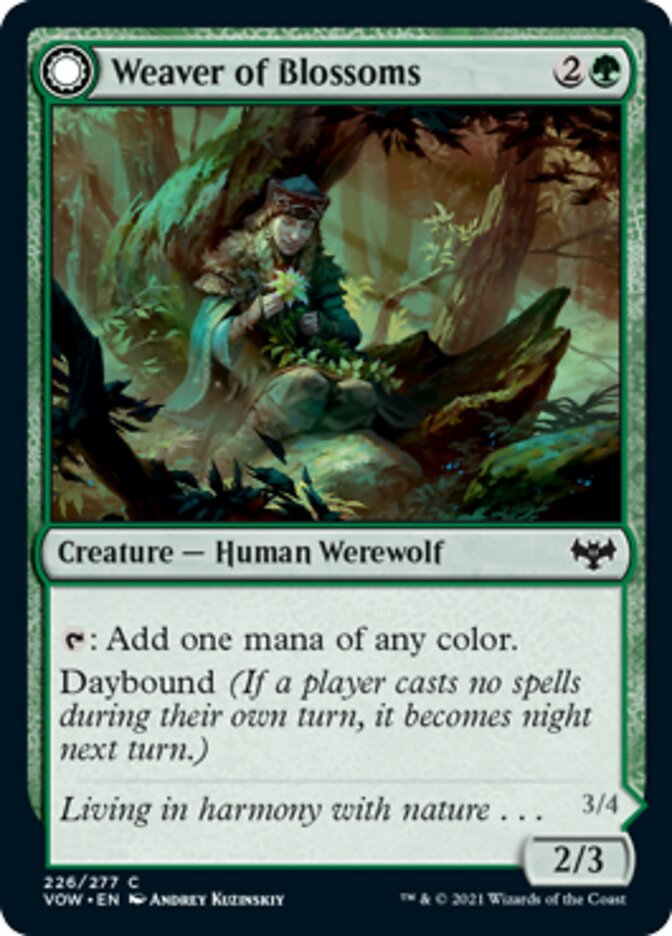 Weaver of Blossoms // Blossom-Clad Werewolf [Innistrad: Crimson Vow] | Yard's Games Ltd