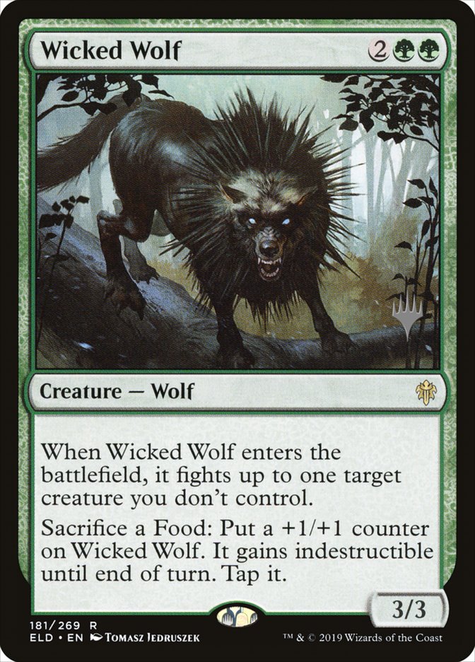 Wicked Wolf (Promo Pack) [Throne of Eldraine Promos] | Yard's Games Ltd