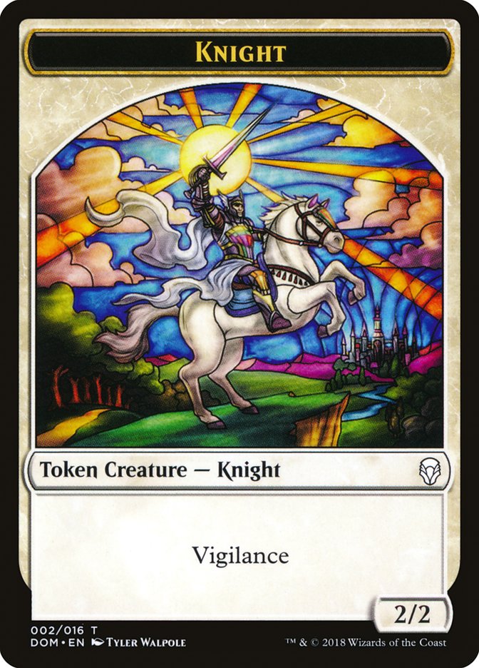 Knight Token (002/016) [Dominaria Tokens] | Yard's Games Ltd