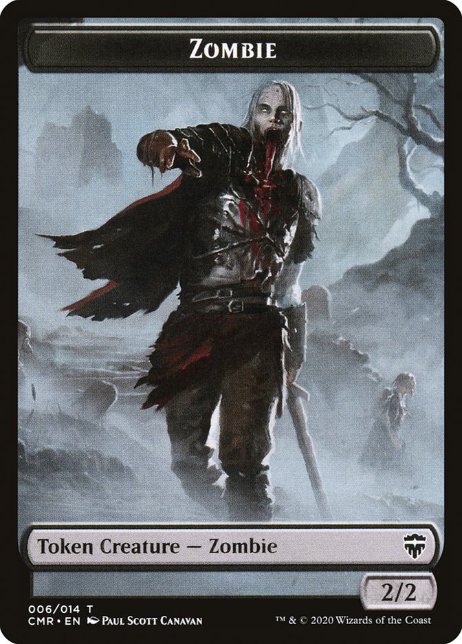 Treasure // Zombie Double-Sided Token [Commander Legends Tokens] | Yard's Games Ltd