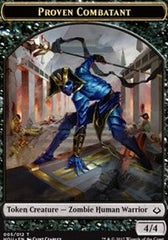 Proven Combatant // Cat Double-Sided Token [Hour of Devastation Tokens] | Yard's Games Ltd