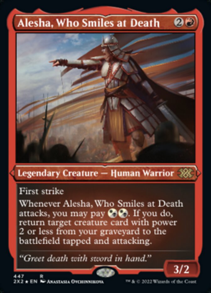 Alesha, Who Smiles at Death (Foil Etched) [Double Masters 2022] | Yard's Games Ltd
