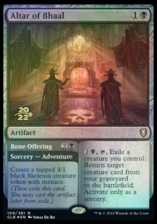 Altar of Bhaal // Bone Offering [Commander Legends: Battle for Baldur's Gate Prerelease Promos] | Yard's Games Ltd