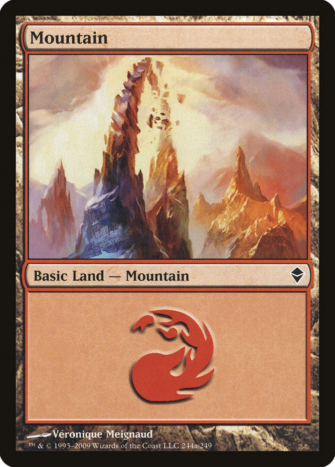Mountain (244a) [Zendikar] | Yard's Games Ltd