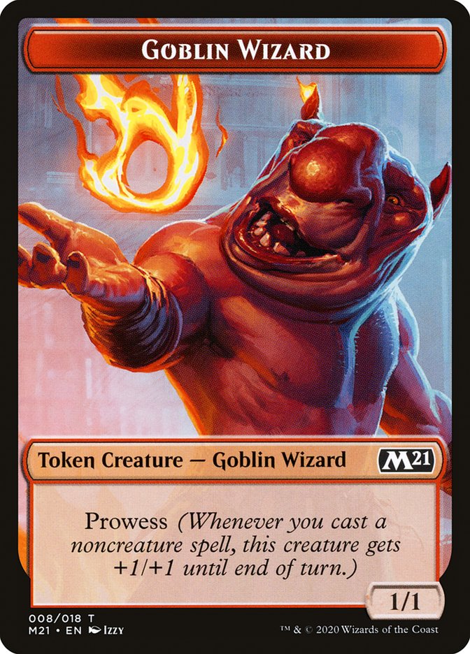 Cat (011) // Goblin Wizard Double-Sided Token [Core Set 2021 Tokens] | Yard's Games Ltd