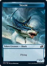 Shark // Human Soldier (003) Double-Sided Token [Ikoria: Lair of Behemoths Tokens] | Yard's Games Ltd