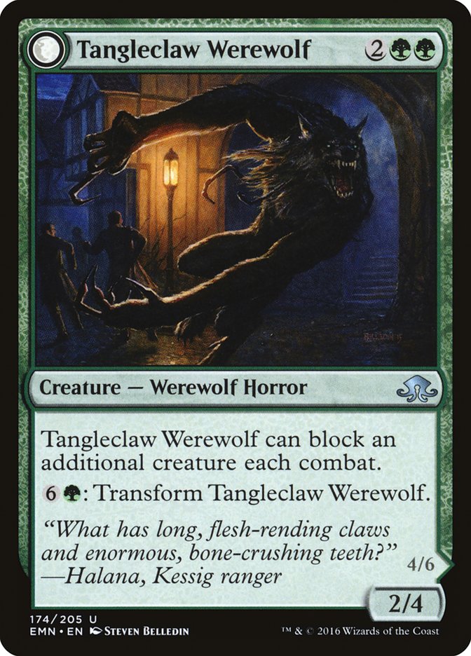 Tangleclaw Werewolf // Fibrous Entangler [Eldritch Moon] | Yard's Games Ltd