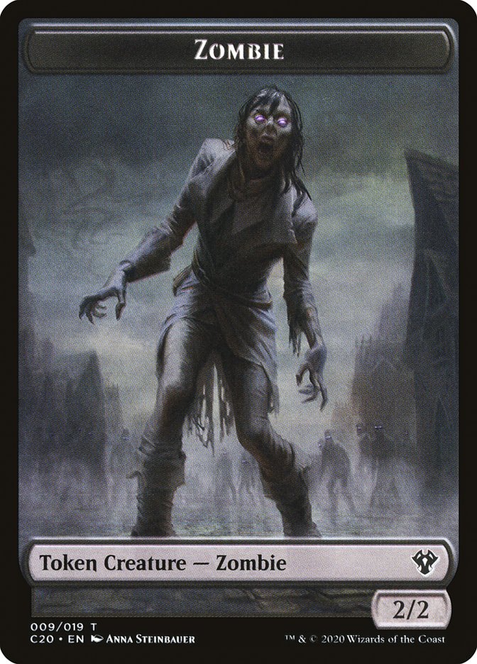 Human Soldier (003) // Zombie Double-Sided Token [Commander 2020 Tokens] | Yard's Games Ltd