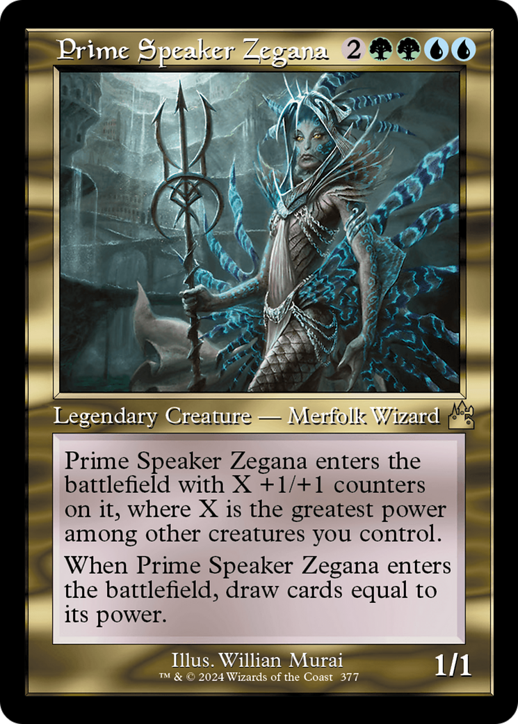 Prime Speaker Zegana (Retro Frame) [Ravnica Remastered] | Yard's Games Ltd
