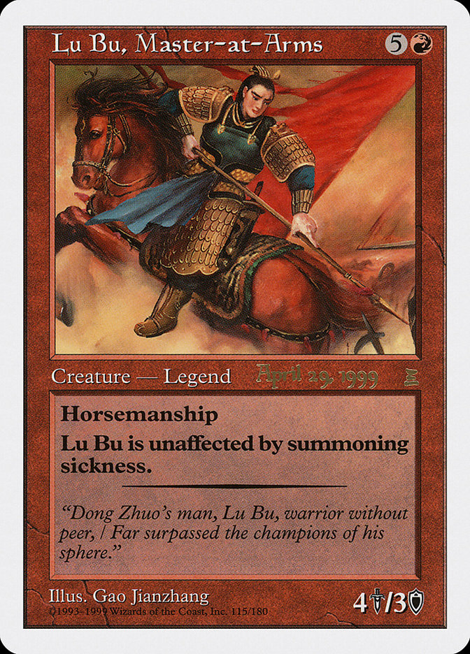 Lu Bu, Master-at-Arms (April 29, 1999) [Portal Three Kingdoms Promos] | Yard's Games Ltd