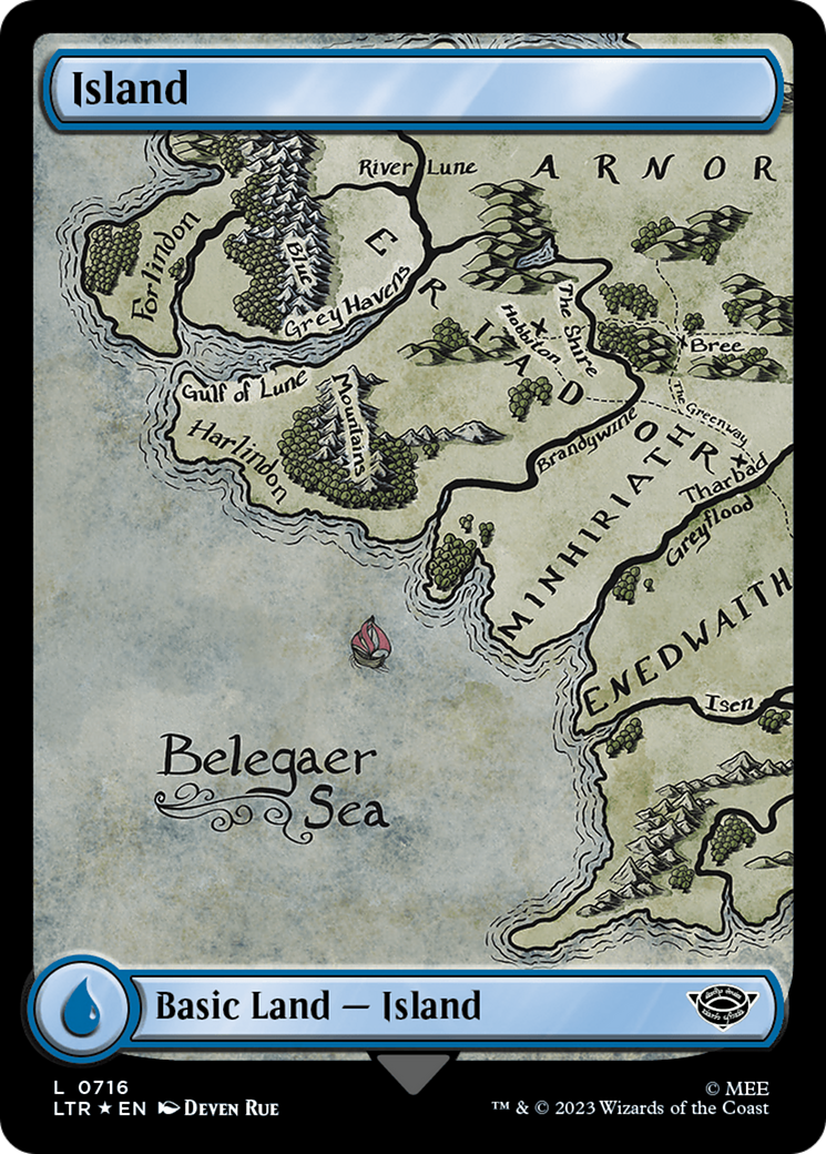 Island (0716) (Surge Foil) [The Lord of the Rings: Tales of Middle-Earth] | Yard's Games Ltd