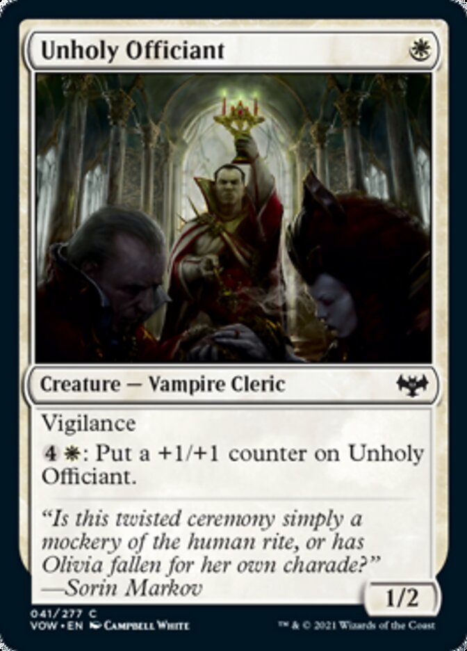 Unholy Officiant [Innistrad: Crimson Vow] | Yard's Games Ltd