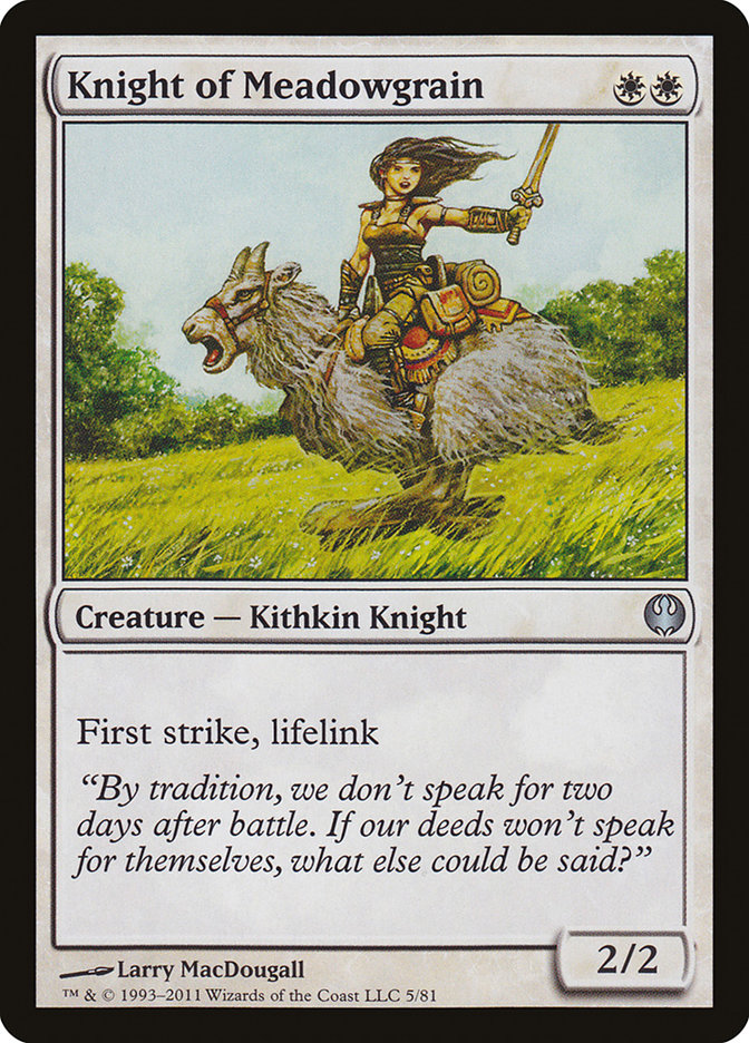 Knight of Meadowgrain [Duel Decks: Knights vs. Dragons] | Yard's Games Ltd