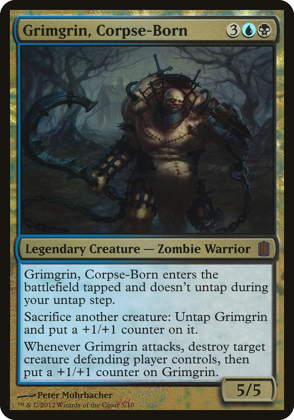 Grimgrin, Corpse-Born (Oversized) [Commander's Arsenal Oversized] | Yard's Games Ltd