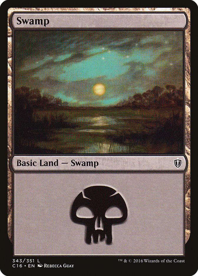 Swamp (343) [Commander 2016] | Yard's Games Ltd