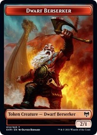 Dwarf Berserker // Koma's Coil Double-Sided Token [Kaldheim Tokens] | Yard's Games Ltd