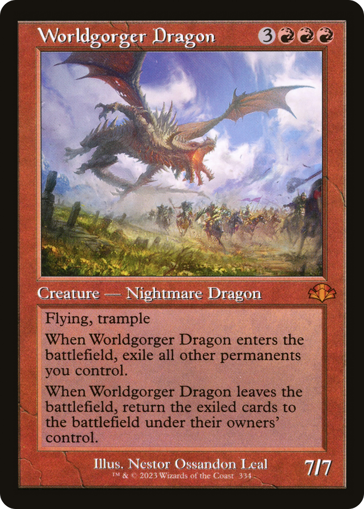 Worldgorger Dragon (Retro) [Dominaria Remastered] | Yard's Games Ltd