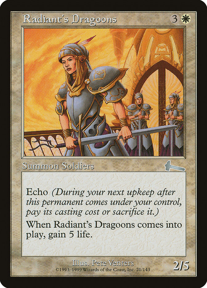 Radiant's Dragoons [Urza's Legacy] | Yard's Games Ltd