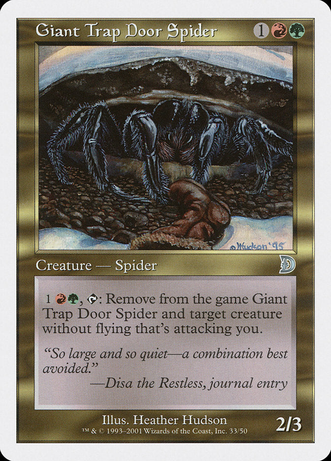 Giant Trap Door Spider [Deckmasters] | Yard's Games Ltd
