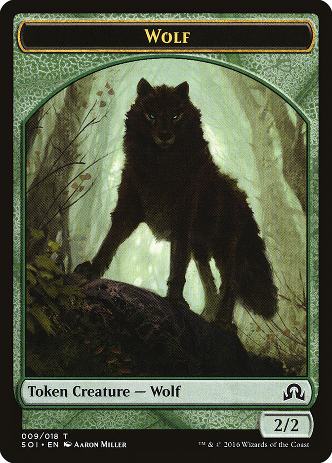 Wolf Token [Shadows over Innistrad Tokens] | Yard's Games Ltd