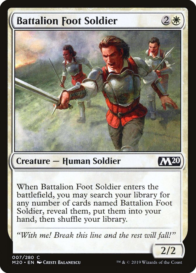 Battalion Foot Soldier [Core Set 2020] | Yard's Games Ltd