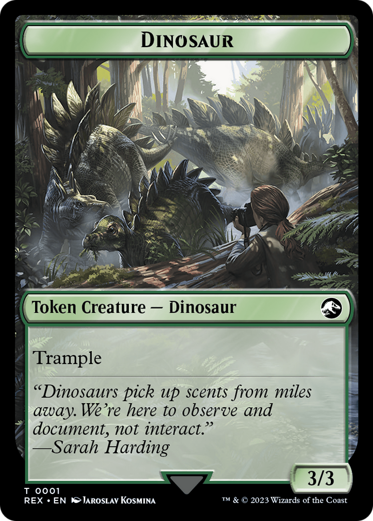 Gnome // Dinosaur (0001) Double-Sided Token [The Lost Caverns of Ixalan Tokens] | Yard's Games Ltd