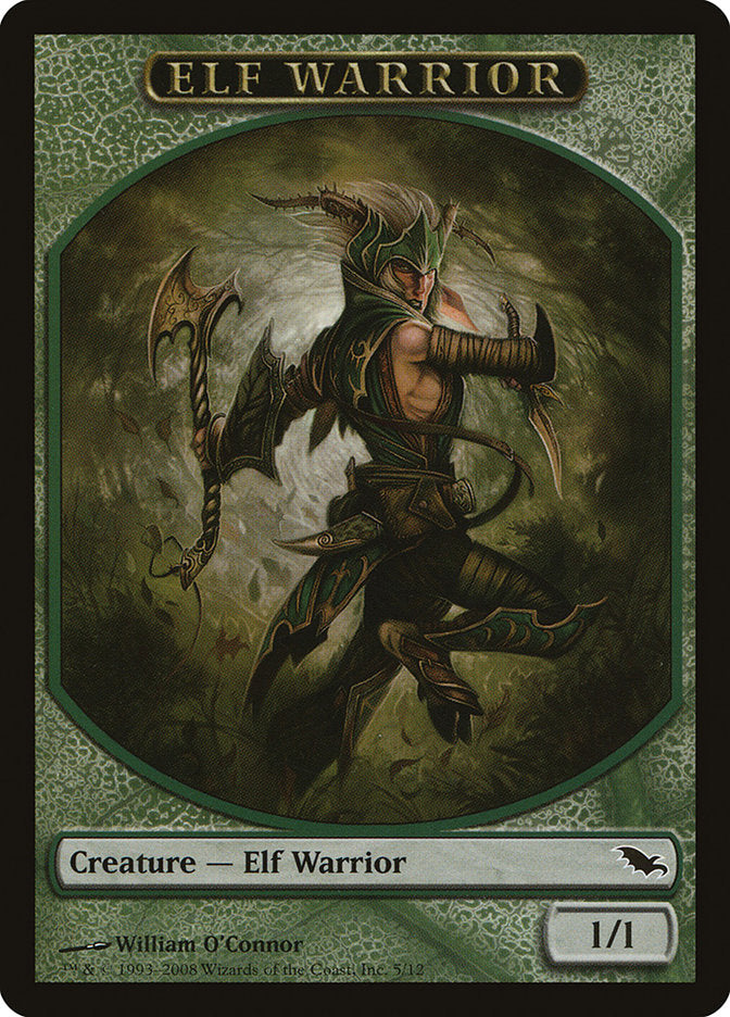Elf Warrior Token (5/12) [Shadowmoor Tokens] | Yard's Games Ltd