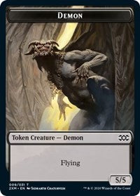 Demon // Marit Lage Double-Sided Token [Double Masters Tokens] | Yard's Games Ltd