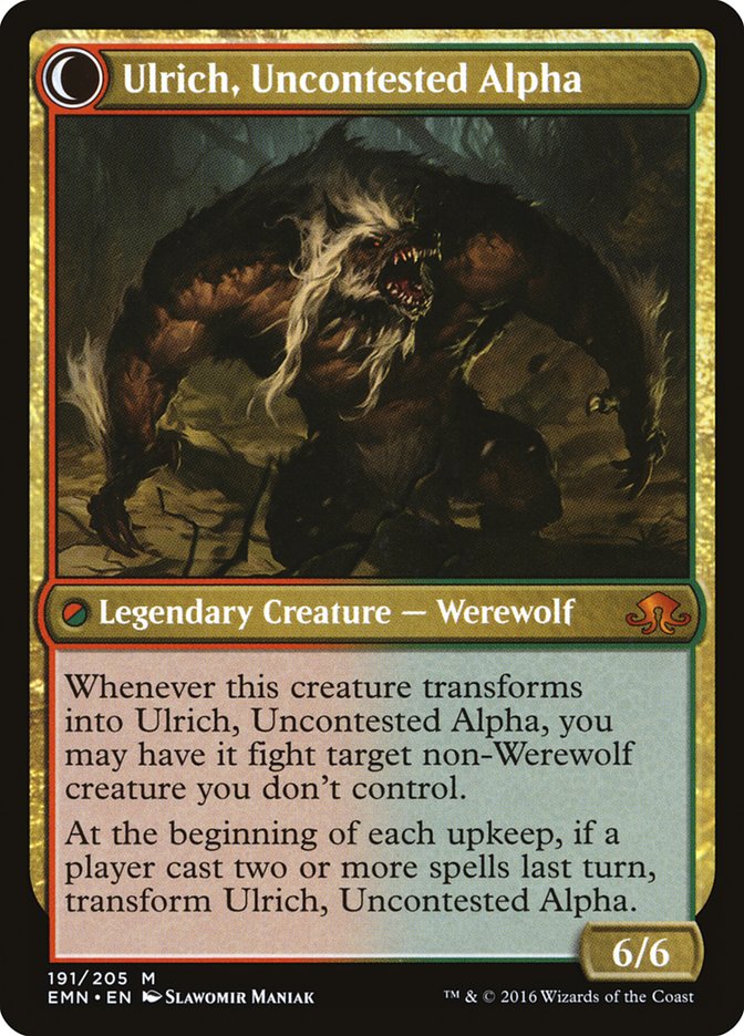 Ulrich of the Krallenhorde // Ulrich, Uncontested Alpha [Eldritch Moon] | Yard's Games Ltd