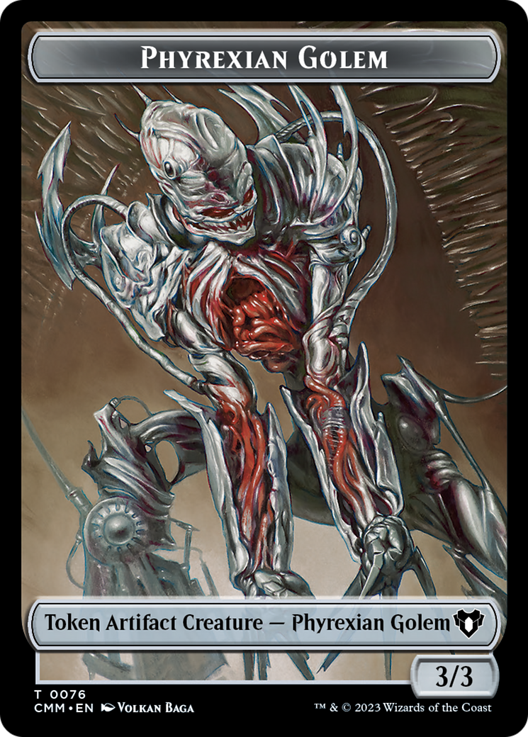 Phyrexian Golem // Ox Double-Sided Token [Commander Masters Tokens] | Yard's Games Ltd