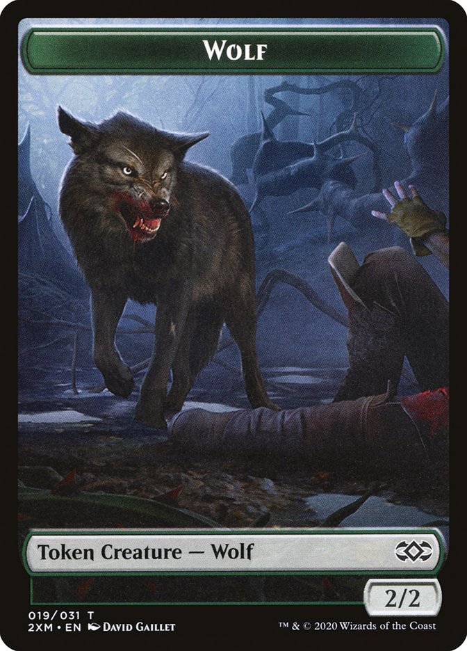 Copy // Wolf Double-Sided Token [Double Masters Tokens] | Yard's Games Ltd