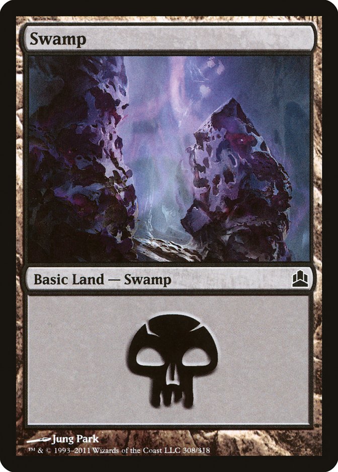 Swamp (308) [Commander 2011] | Yard's Games Ltd