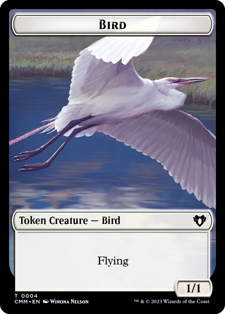 Copy (54) // Bird Double-Sided Token [Commander Masters Tokens] | Yard's Games Ltd