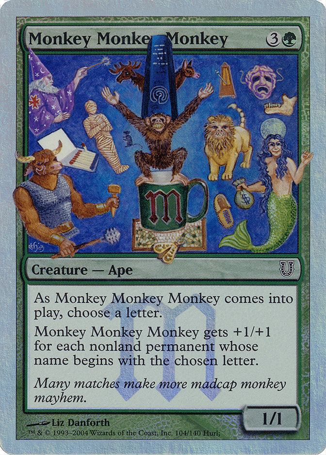 Monkey Monkey Monkey (Alternate Foil) [Unhinged] | Yard's Games Ltd