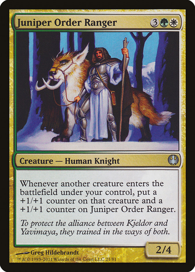 Juniper Order Ranger [Duel Decks: Knights vs. Dragons] | Yard's Games Ltd