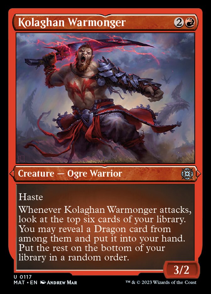 Kolaghan Warmonger (Foil Etched) [March of the Machine: The Aftermath] | Yard's Games Ltd