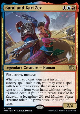 Baral and Kari Zev (Promo Pack) [March of the Machine Promos] | Yard's Games Ltd