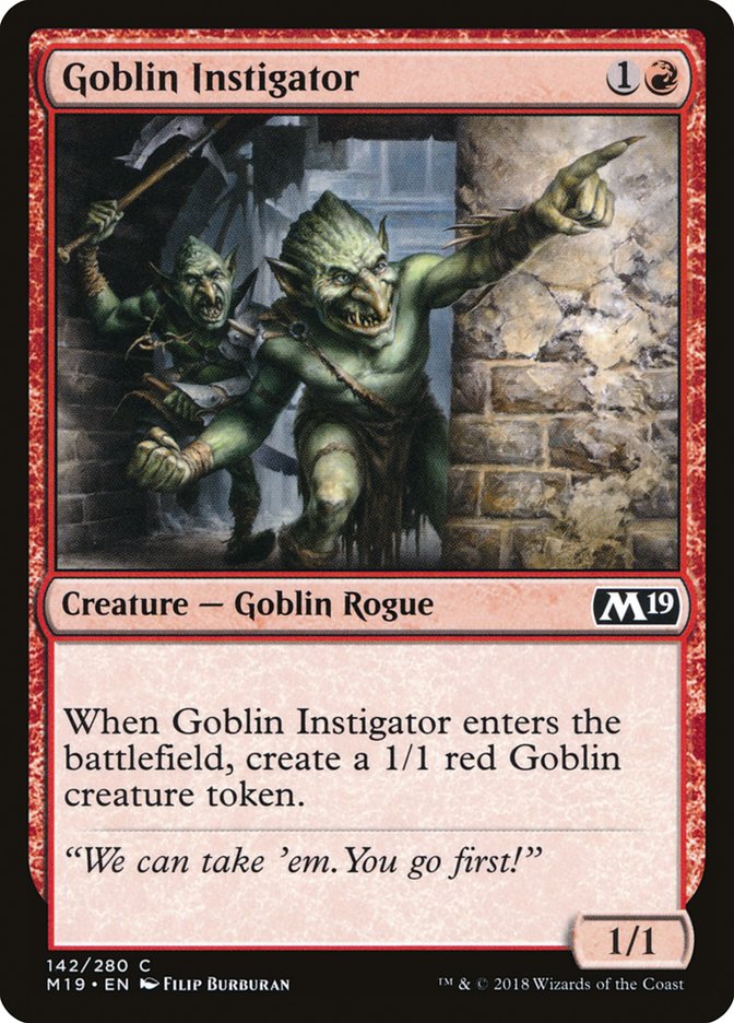 Goblin Instigator [Core Set 2019] | Yard's Games Ltd