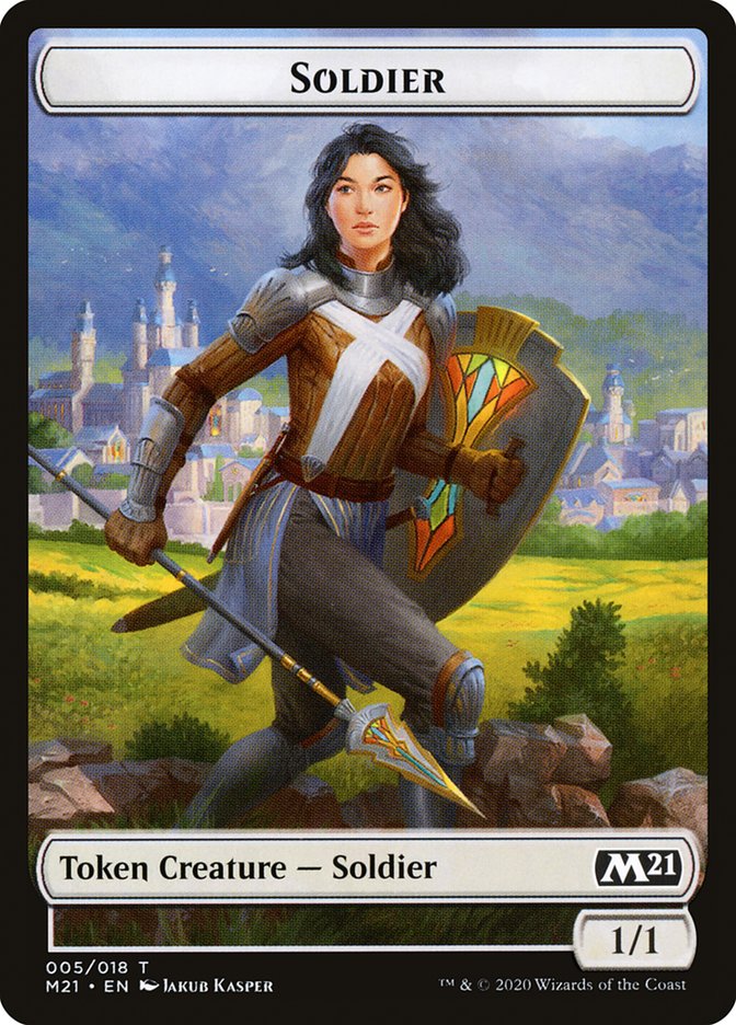 Cat (011) // Soldier Double-Sided Token [Core Set 2021 Tokens] | Yard's Games Ltd