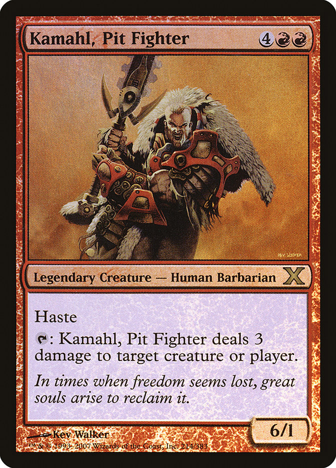 Kamahl, Pit Fighter (Premium Foil) [Tenth Edition] | Yard's Games Ltd