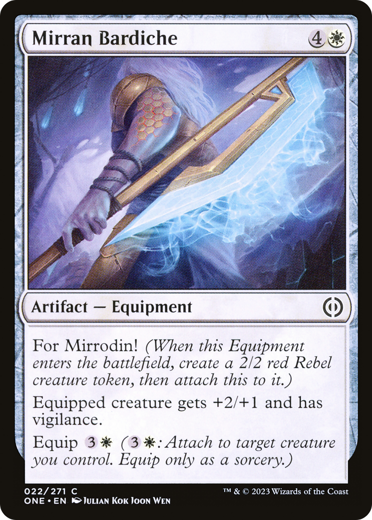 Mirran Bardiche [Phyrexia: All Will Be One] | Yard's Games Ltd