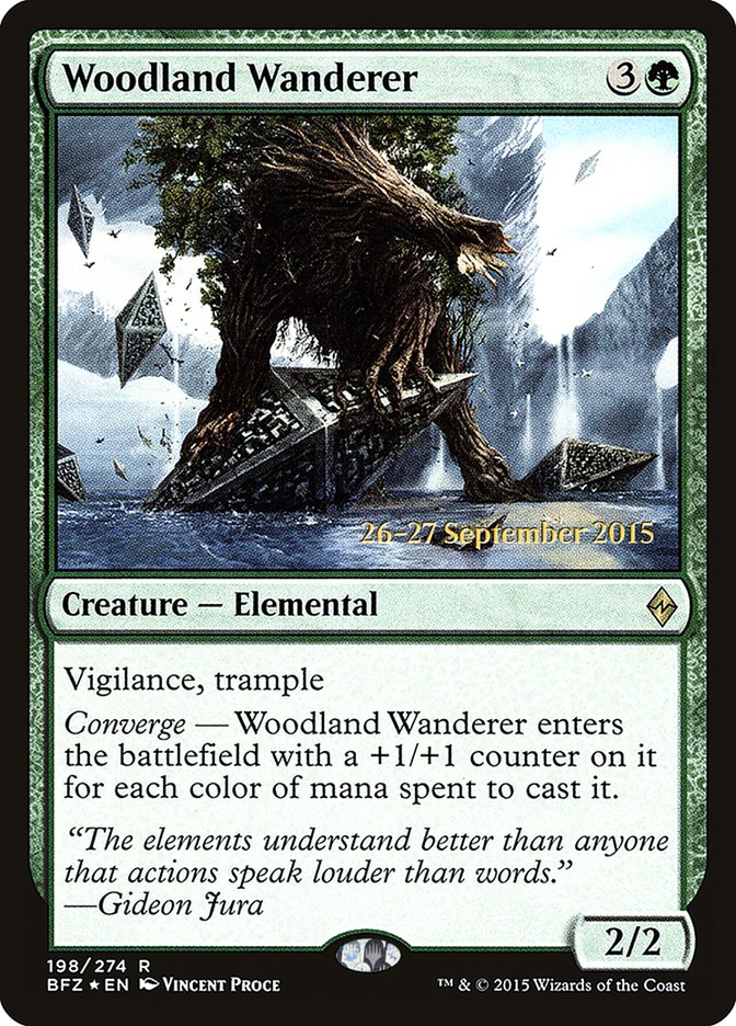 Woodland Wanderer [Battle for Zendikar Prerelease Promos] | Yard's Games Ltd