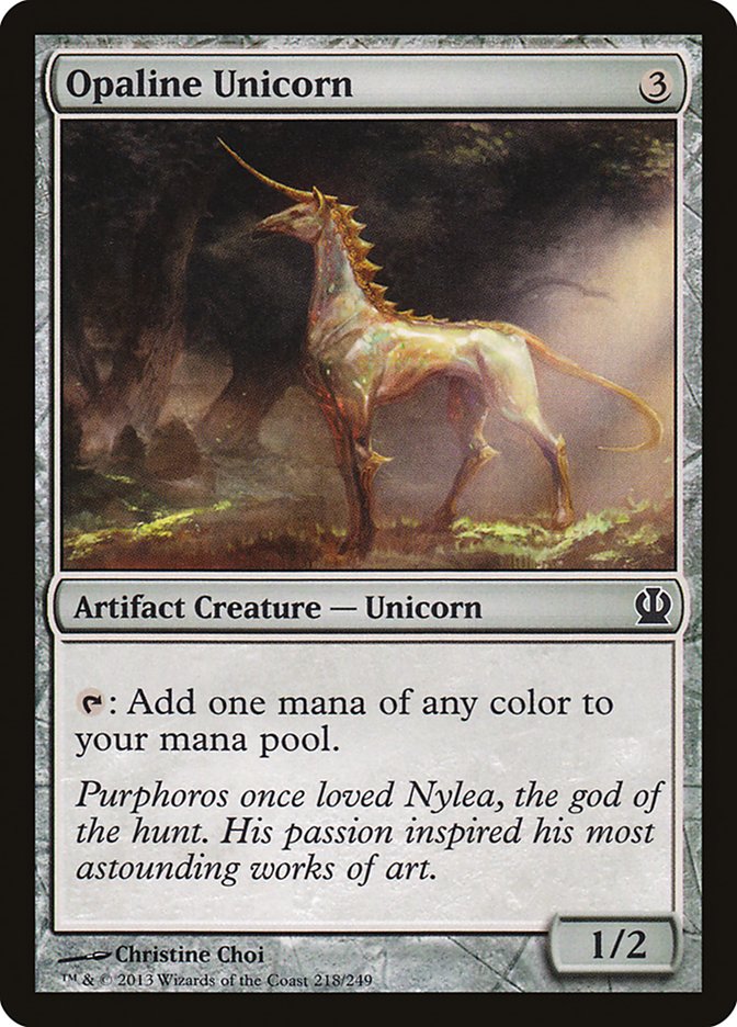 Opaline Unicorn [Theros] | Yard's Games Ltd