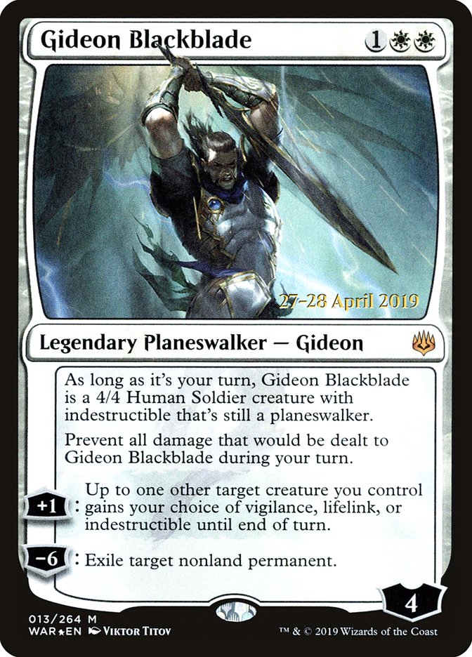 Gideon Blackblade [War of the Spark Prerelease Promos] | Yard's Games Ltd