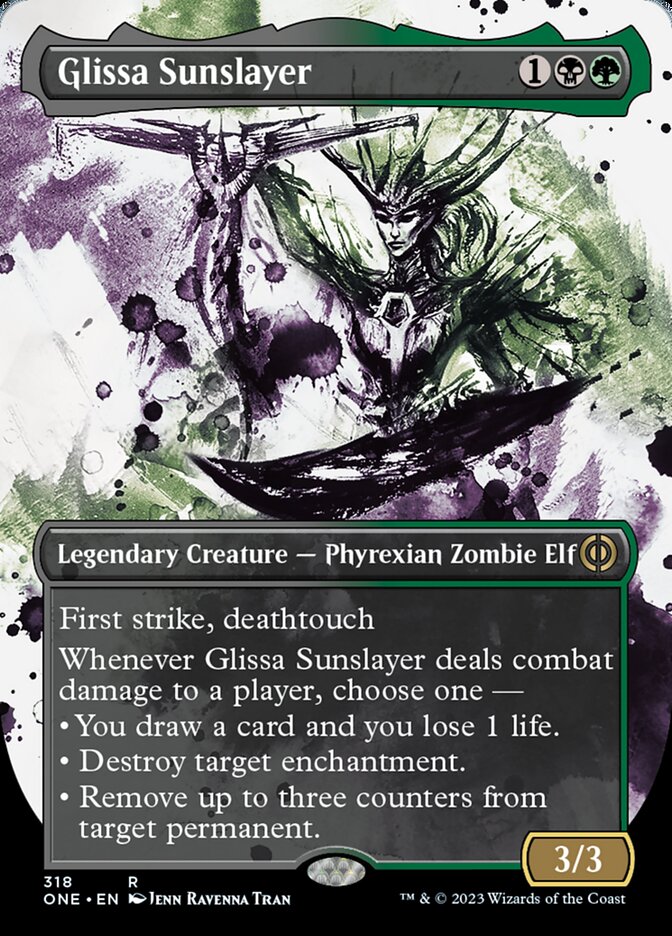 Glissa Sunslayer (Borderless Ichor) [Phyrexia: All Will Be One] | Yard's Games Ltd