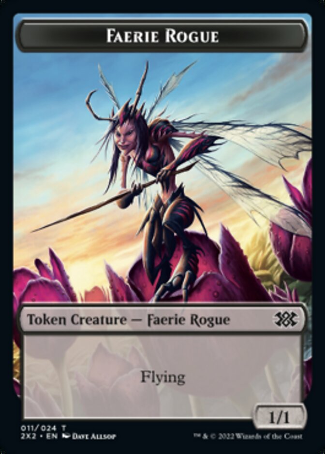 Faerie Rogue // Spirit (008) Double-Sided Token [Double Masters 2022 Tokens] | Yard's Games Ltd