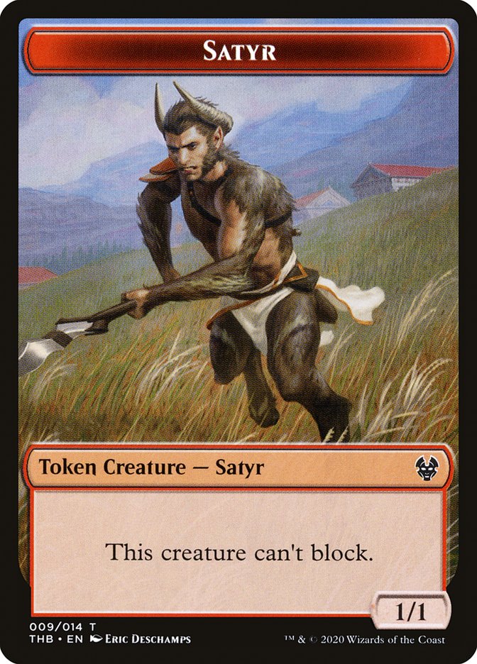 Goat // Satyr Double-Sided Token [Theros Beyond Death Tokens] | Yard's Games Ltd