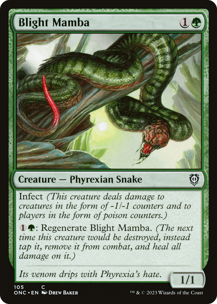 Blight Mamba [Phyrexia: All Will Be One Commander] | Yard's Games Ltd