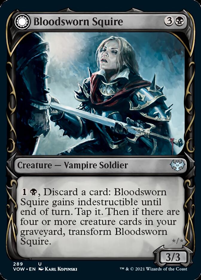 Bloodsworn Squire // Bloodsworn Knight (Showcase Fang Frame) [Innistrad: Crimson Vow] | Yard's Games Ltd